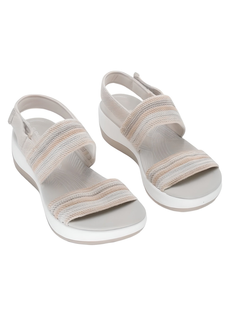Clarks Womens Arla Stroll Sand Beige Multi Cloudsteppers Size 7M